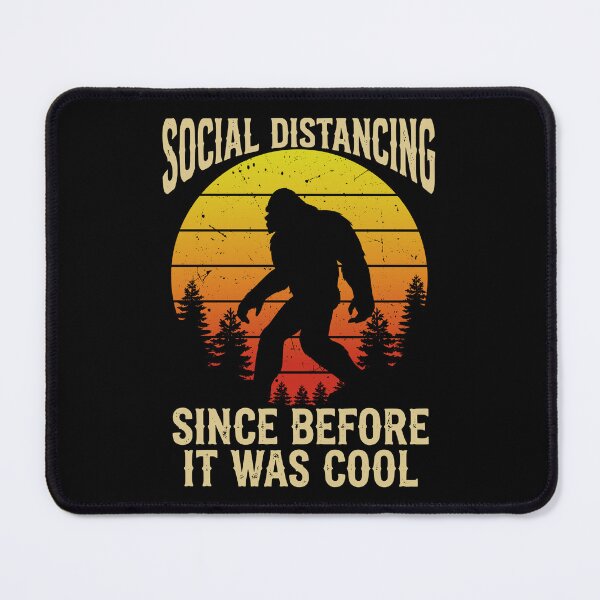 Item preview, Social Distancing Since Before It Was Cool Bigfoot Retro Sunset Funny designed and sold by Imaginationbeyond.