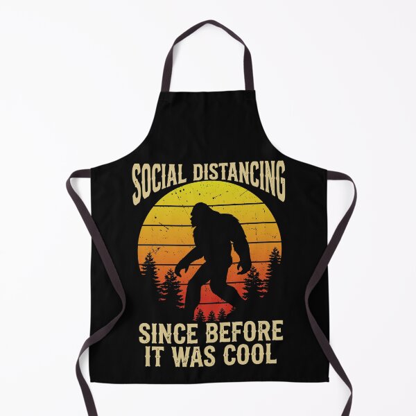 Item preview, Social Distancing Since Before It Was Cool Bigfoot Retro Sunset Funny designed and sold by Imaginationbeyond.