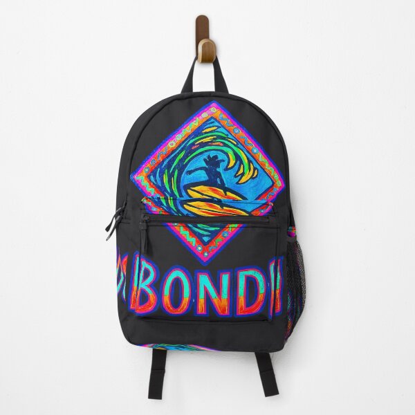 Item preview, BONDI Surf Art, Neon Surfer in Motion, Coastal Wave Design designed and sold by Big Bang Canvas.
