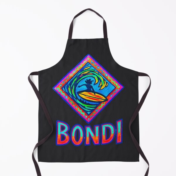 Item preview, BONDI Surf Art, Neon Surfer in Motion, Coastal Wave Design designed and sold by Big Bang Canvas.