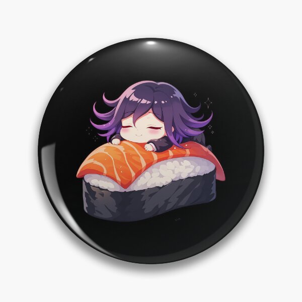 Item preview, Kokichi Ouma Danganronpa Chibi Kawaii Sushi Anime Boy designed and sold by CarlosBender.