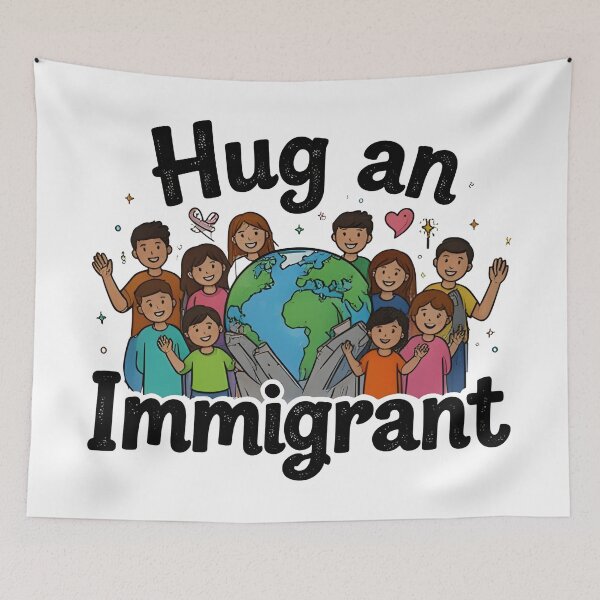 Item preview, ANTI ICE Hug Immigrant  designed and sold by Uglyandcute.