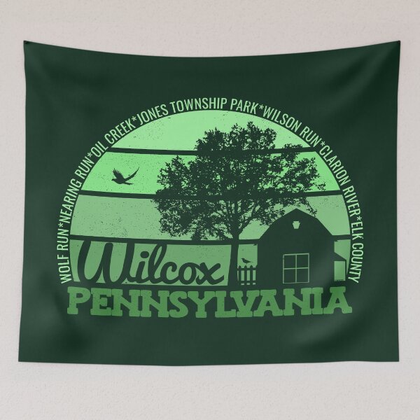 Item preview, Wilcox Pennsylvania Sunset Retro Vintage Local Pride Logo designed and sold by CRHPOD20.