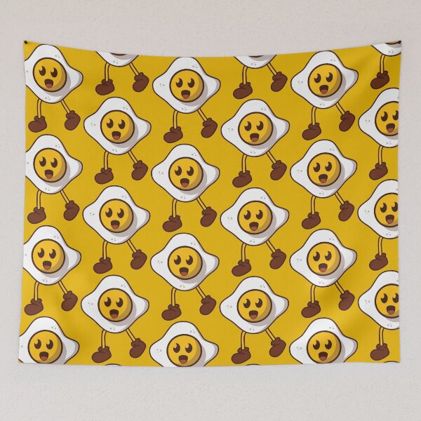 Item preview, Happy Fried Egg Retro Cartoon Character designed and sold by Cute & Crooked / Só Coisa Fofa e Errada.