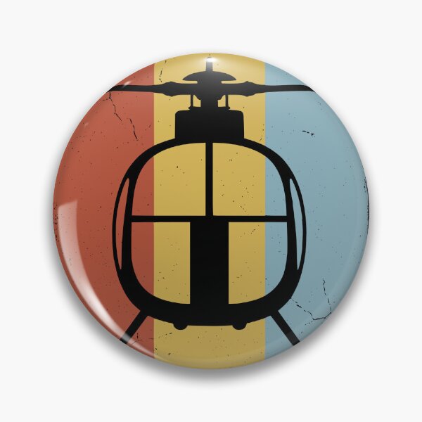 Item preview, Retro Vintage Helicopter - Distressed 70s Style Aviation Pilot Art designed and sold by Imaginationbeyond.