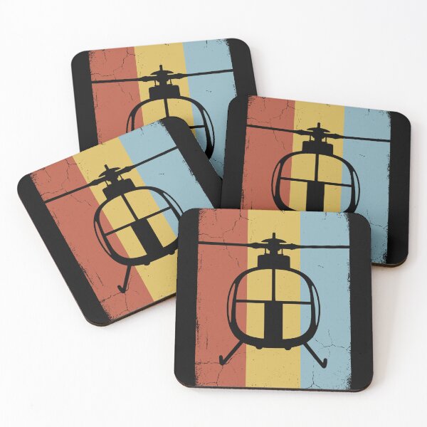 Item preview, Retro Vintage Helicopter - Distressed 70s Style Aviation Pilot Art designed and sold by Imaginationbeyond.