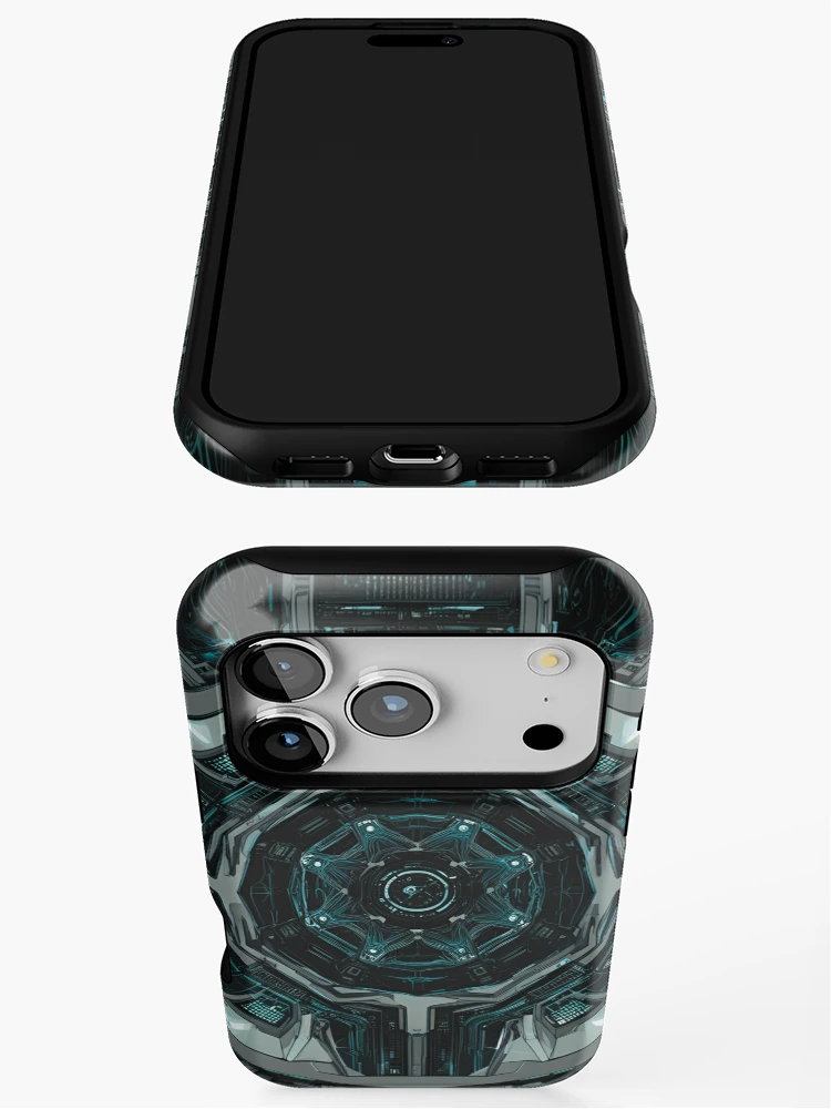 Thumbnail 3 of 4, iPhone Case, Advanced CPU: Octagonal Node Array designed and sold by mxztar.