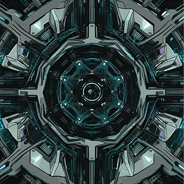 Artwork thumbnail, Advanced CPU: Octagonal Node Array by mxztar
