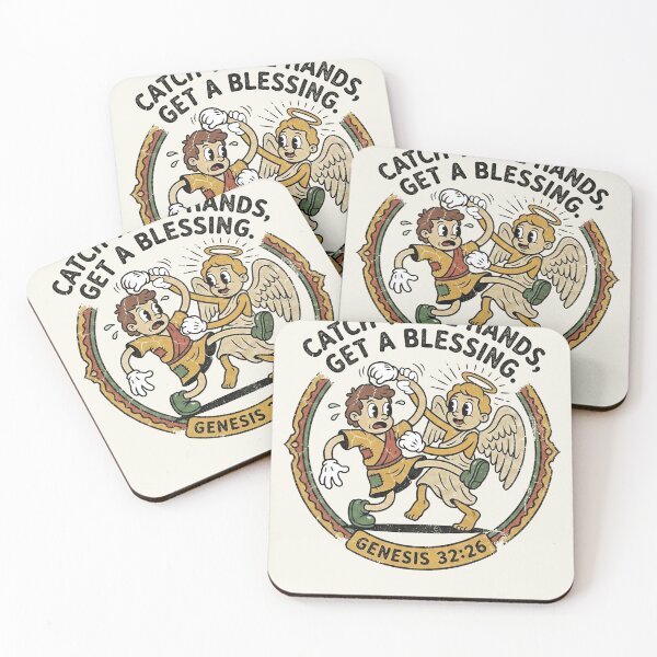 Item preview, Jacob Wrestling Angel Vintage Cartoon designed and sold by AdyKurniawan.