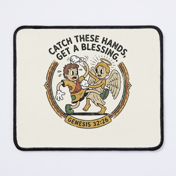 Item preview, Jacob Wrestling Angel Vintage Cartoon designed and sold by AdyKurniawan.
