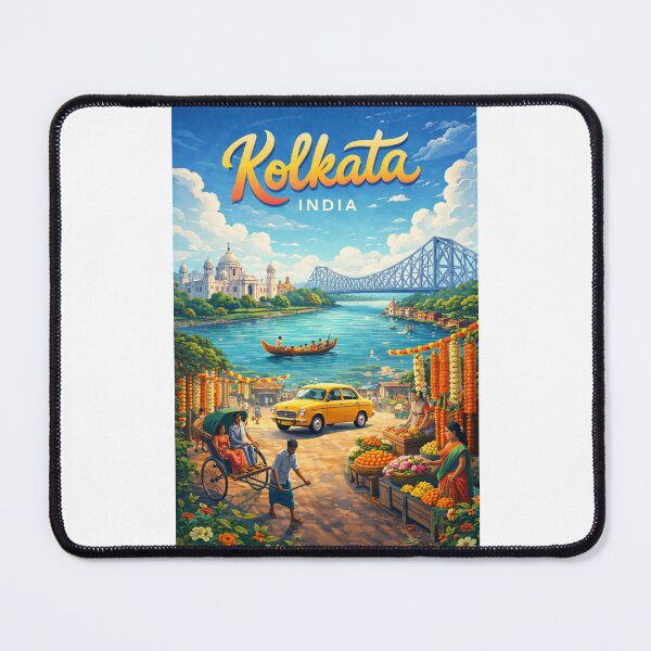 Item preview, Kolkata – Howrah Bridge and Victoria Memorial designed and sold by Places On Earth.