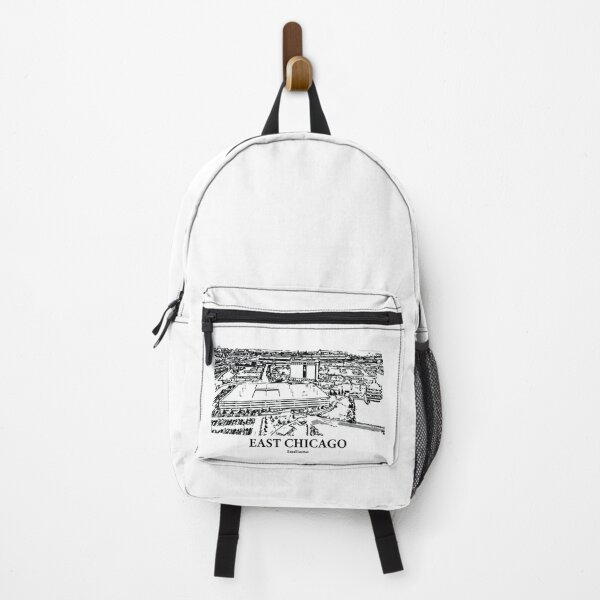 Item preview, East Chicago IN - Ink Cityscape Illustration designed and sold by Lakeric Cityscapes.