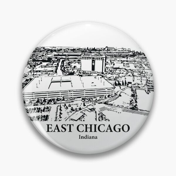 Item preview, East Chicago IN - Ink Cityscape Illustration designed and sold by Lakeric.