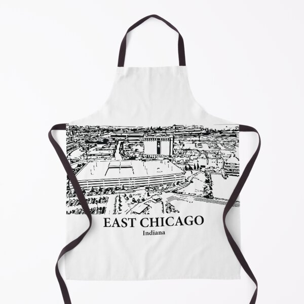 Item preview, East Chicago IN - Ink Cityscape Illustration designed and sold by Lakeric.