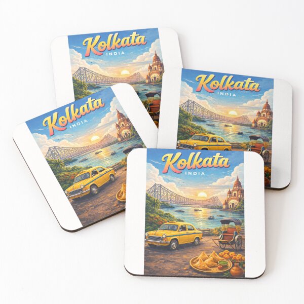 Item preview, Kolkata – Sunset by the Ganges and Howrah Bridge designed and sold by Places On Earth.