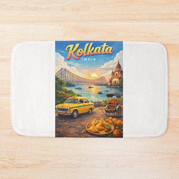 Item preview, Kolkata – Sunset by the Ganges and Howrah Bridge designed and sold by Places On Earth.