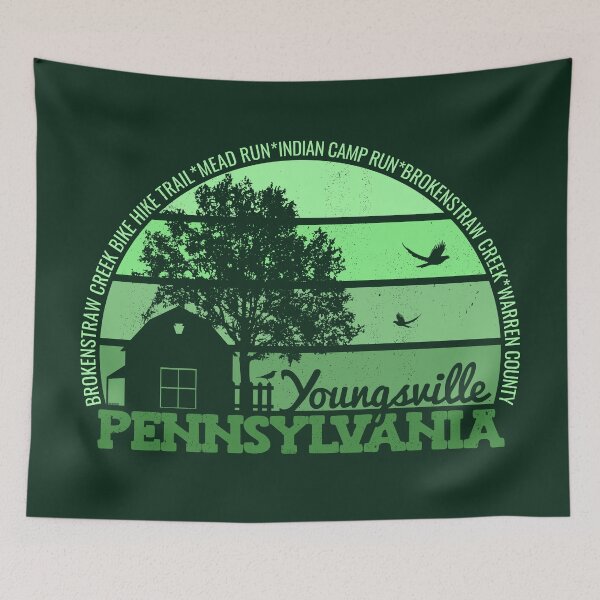 Item preview, Youngsville Pennsylvania Sunset Retro Vintage Local Pride Logo designed and sold by CRHPOD20.
