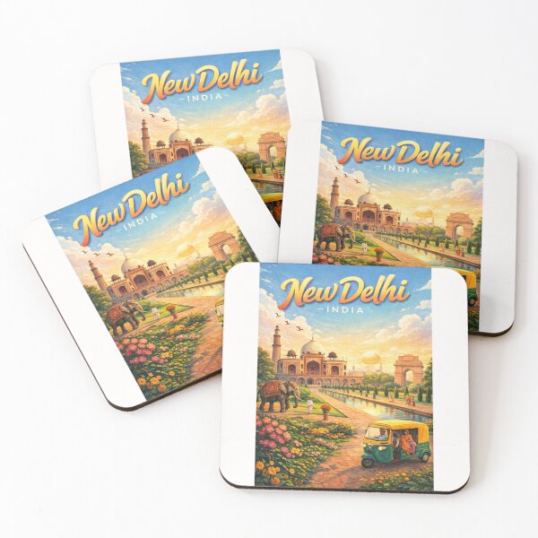 Item preview, New Delhi – Humayun’s Tomb, India Gate and Qutub Minar designed and sold by Places On Earth.