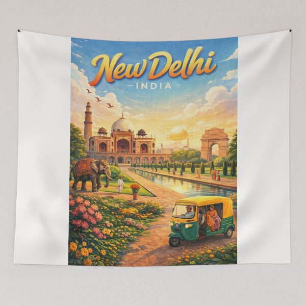 Item preview, New Delhi – Humayun’s Tomb, India Gate and Qutub Minar designed and sold by Places On Earth.