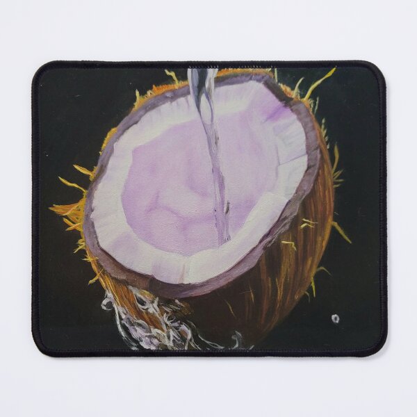 Item preview, Water Pouring into Halved Coconut-Oil Painting designed and sold by MaritzaGoodIdea.