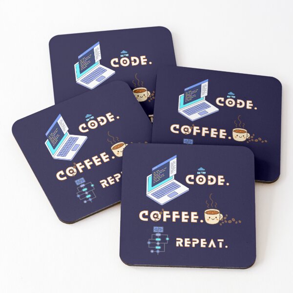 Item preview, Code Coffee Repeat Funny Programmer Developer Quote designed and sold by Whimsy Works.