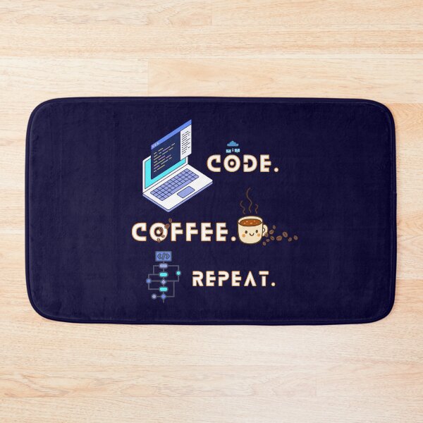 Item preview, Code Coffee Repeat Funny Programmer Developer Quote designed and sold by Whimsy Works.