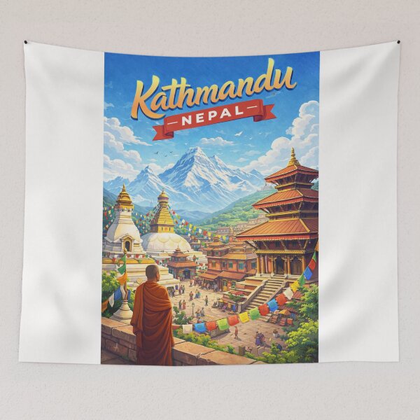 Item preview, Sacred Peaks and Stupas in Kathmandu Valley, Nepal designed and sold by Places On Earth.