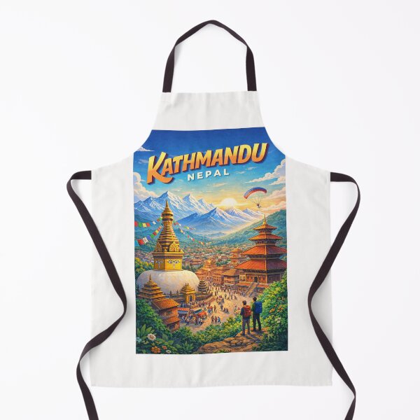 Item preview, Himalayan Horizon Over Boudhanath and Patan in Kathmandu, Nepal designed and sold by Places On Earth.