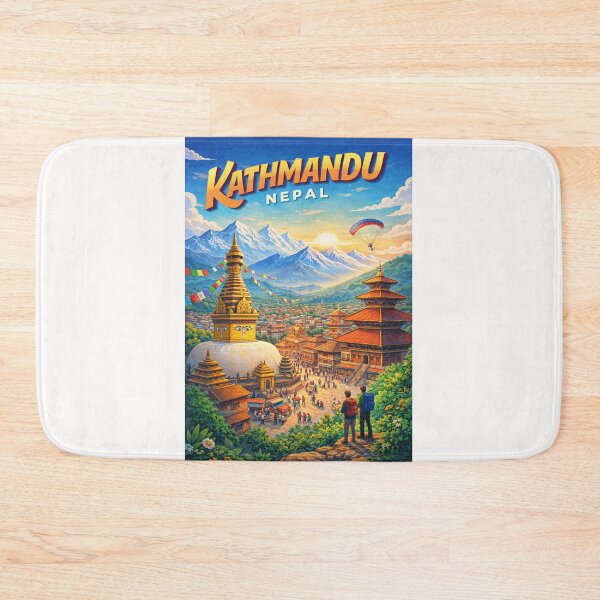 Item preview, Himalayan Horizon Over Boudhanath and Patan in Kathmandu, Nepal designed and sold by Places On Earth.