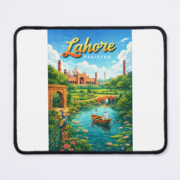Item preview, Tranquil Waters by the Badshahi Mosque, Lahore, Punjab designed and sold by Places On Earth.