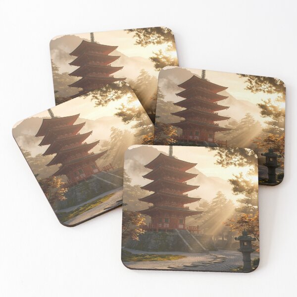 Item preview, Japanese Pagoda in Golden Light designed and sold by 7She.