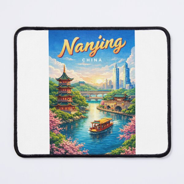 Item preview, Spring Blossoms and River Temples in Nanjing, Jiangsu designed and sold by Places On Earth.