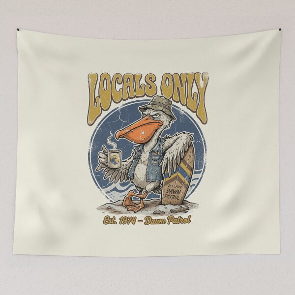 Item preview, Grumpy Pelican Surf Club - Locals Only designed and sold by AdyKurniawan.