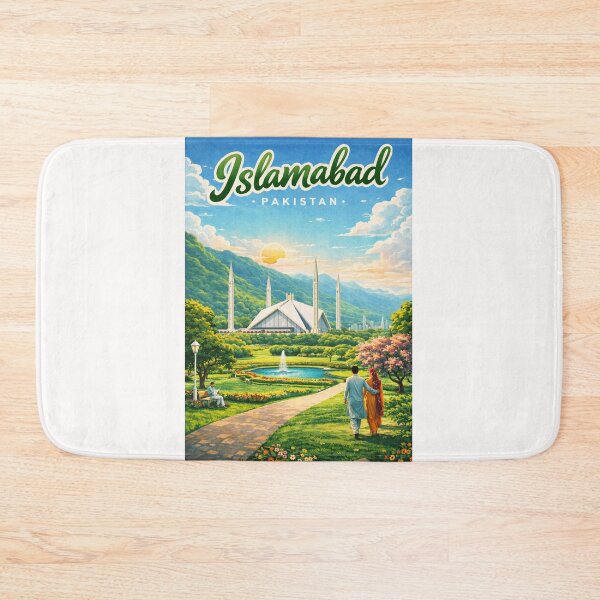 Item preview, Sunset Romance at Faisal Mosque and Margalla Hills, Islamabad, Pakistan designed and sold by Places On Earth.