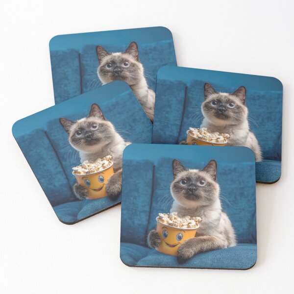Item preview, Siamese Cat with Popcorn designed and sold by Elisabeth Lucas.