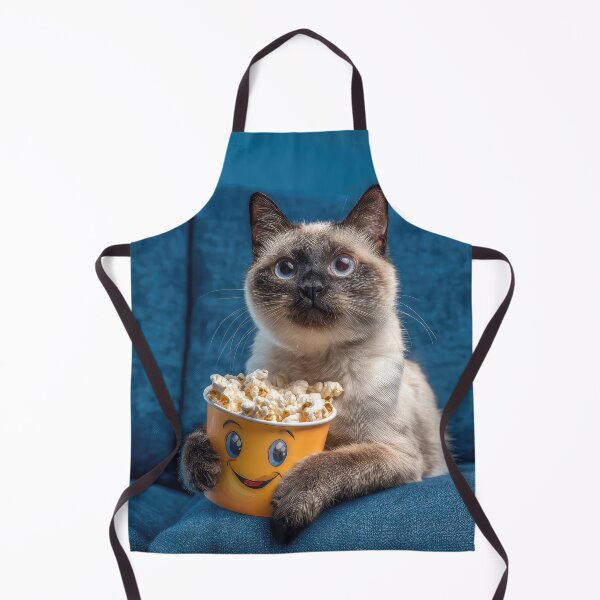 Item preview, Siamese Cat with Popcorn designed and sold by Elisabeth Lucas.