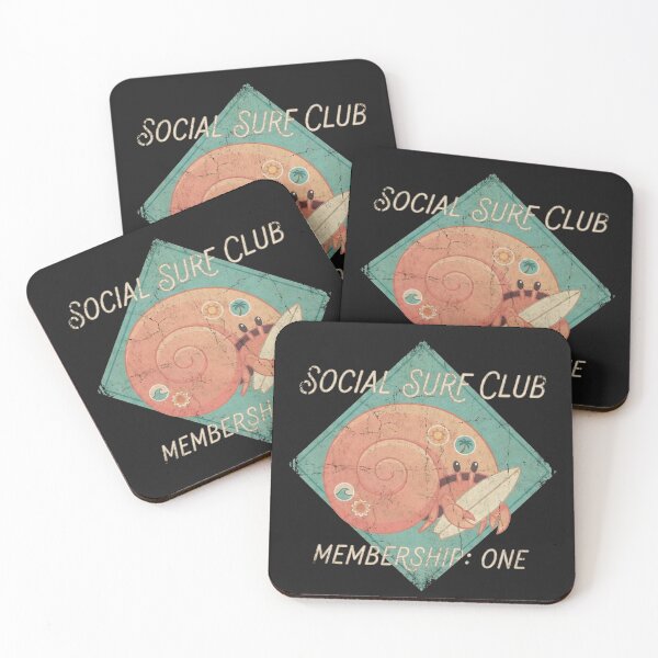 Item preview, Introvert Social Surf Club Retro Hermit Crab designed and sold by AdyKurniawan.