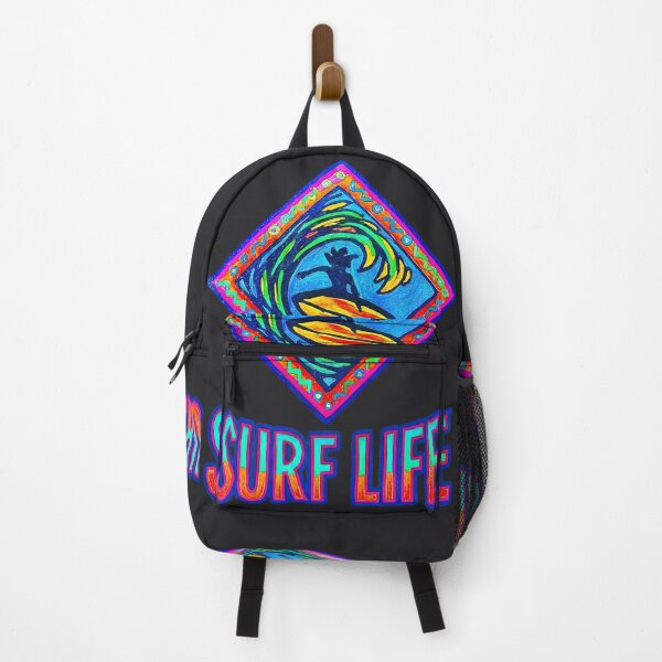 Item preview, SURF LIFE Art, Neon Surfer in Motion, Coastal Wave Design designed and sold by Big Bang Canvas.