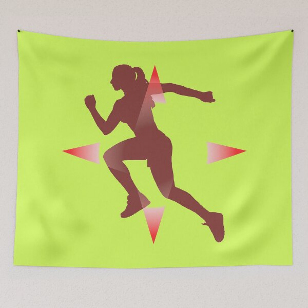Item preview, "Running Athlete Silhouette Vector Design" designed and sold by Adappai.