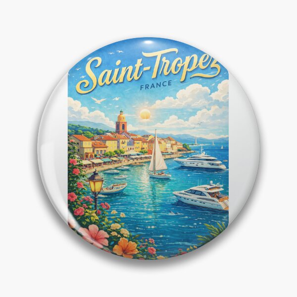 Item preview, Sun-Drenched Yachts and Terracotta Rooftops of Saint-Tropez, France designed and sold by Aryabek.