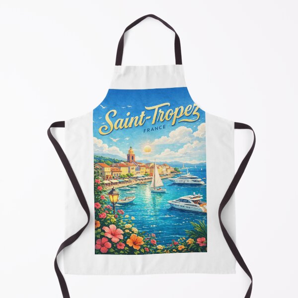 Item preview, Sun-Drenched Yachts and Terracotta Rooftops of Saint-Tropez, France designed and sold by Aryabek.