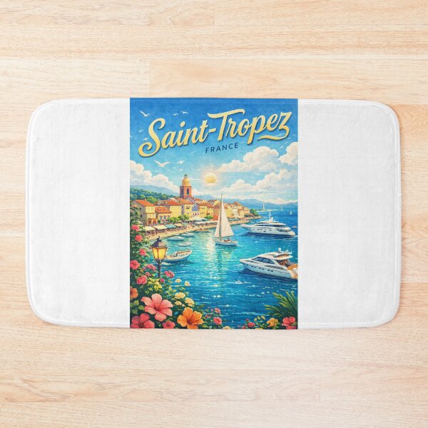 Item preview, Sun-Drenched Yachts and Terracotta Rooftops of Saint-Tropez, France designed and sold by Aryabek.