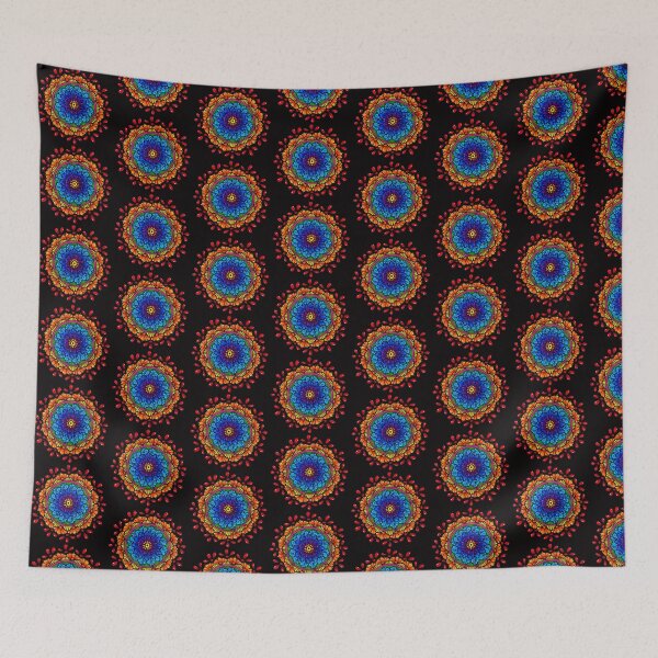 Item preview, orange flower mandala designed and sold by Goozeling.