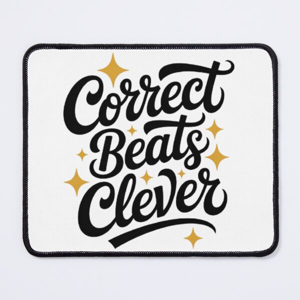 Item preview, Correct Beats Clever Elegant Typography Design designed and sold by NewUSShop.