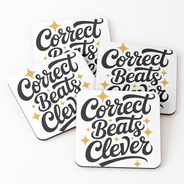 Item preview, Correct Beats Clever Elegant Typography Design designed and sold by NewUSShop.