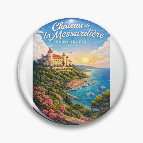 Item preview, Sunset Majesty over Château de la Messardière and Saint-Tropez Marina designed and sold by Aryabek.