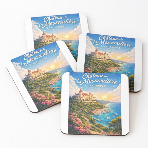 Item preview, Sunset Majesty over Château de la Messardière and Saint-Tropez Marina designed and sold by Aryabek.