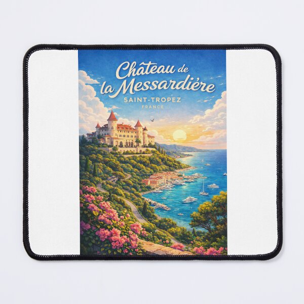 Item preview, Sunset Majesty over Château de la Messardière and Saint-Tropez Marina designed and sold by Aryabek.