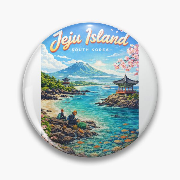 Item preview, Cherry Blossoms and Coral Waters of Jeju Island, South Korea designed and sold by Aryabek.