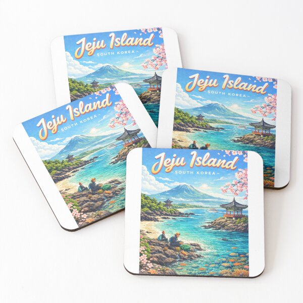 Item preview, Cherry Blossoms and Coral Waters of Jeju Island, South Korea designed and sold by Aryabek.